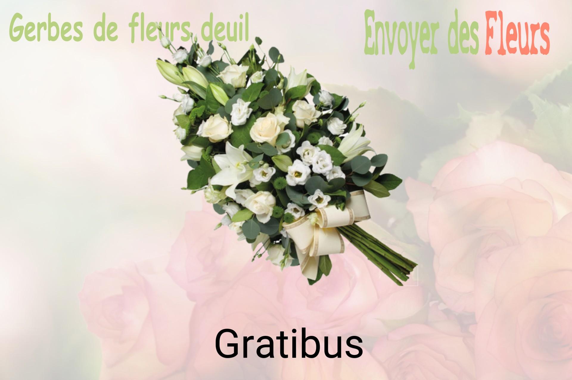 Gerbe de fleurs de deuil livrée à Gratibus